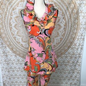 Lily Pulitzer 2 piece Outfit set vintage 70s